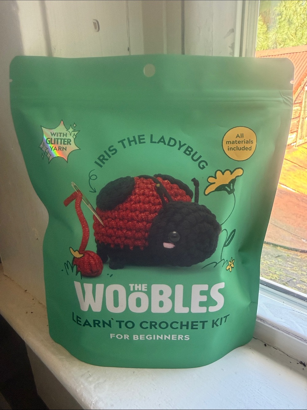 Woobles ‘Iris the Ladybug' Crochet Kit Beginners - Red & Black Brand New